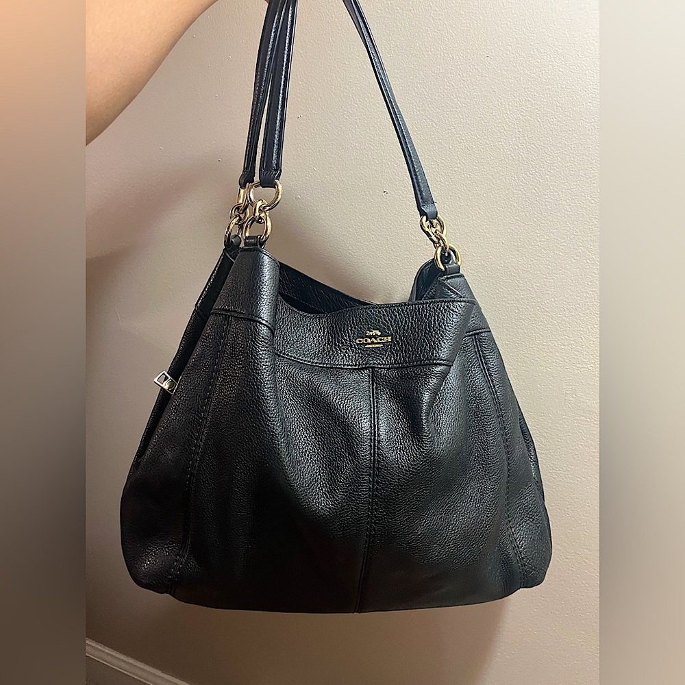 COACH EDDIE 31 PEBBLE GRAIN LEATHER SHOULDER BAG #80268